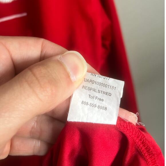 HEB Texas Red Long Sleeve Shirt Comfort Casual Work Sz L - Picture 7 of 16